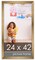 24x42 Gold Bronze Wood Picture Frame - UV Acrylic, Foam Board Backing, Hanging Hardware